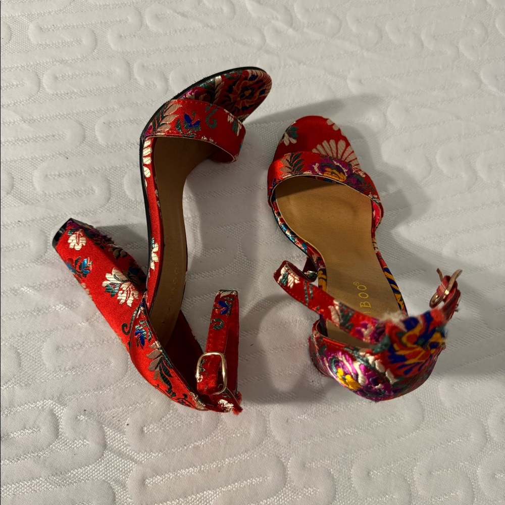 Jacquard Red Heels